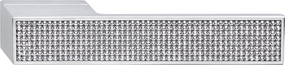 Q27 D Türgriff matt verchromt mit eingelassenen original Swarowski-Kristallen